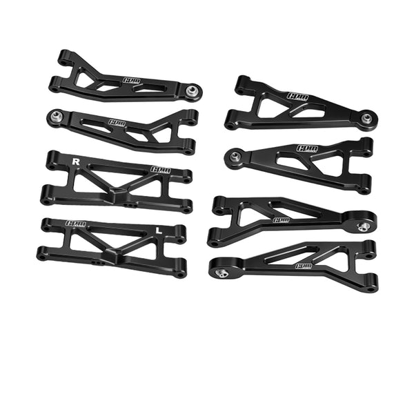 Aluminum 7075-T6 Alloy Front & Rear Suspension Arms Kit For Arrma 1/16 Mini Kraton 3S Speed Truck-ARA2508 Upgrades - Black