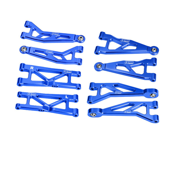 Aluminum 7075-T6 Alloy Front & Rear Suspension Arms Kit For Arrma 1/16 Mini Kraton 3S Speed Truck-ARA2508 Upgrades - Blue