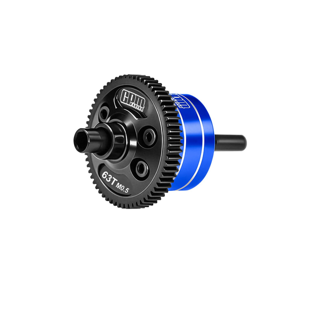 20CrMnTi Steel + Aluminum 7075 Alloy Complete Center Differential 63T 0.5 Mod For Arrma 1/16 Mini Kraton 3S Speed Truck Upgrades - Blue