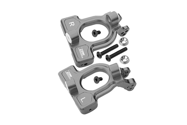 Arrma 1/10 KRATON 4S BLX Aluminum Front C Hubs - 2Pc Set Gray Silver