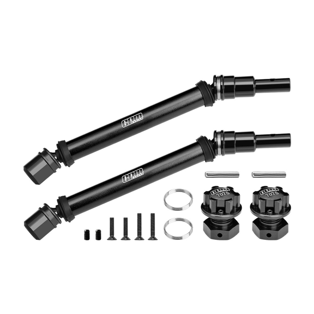 4140 Carbon Steel+Alloy Front Or Rear Adjustable CVD Drive Shaft With Wheel Hex & Wheel Nut 17mm For Arrma 1:10 KRATON 4S BLX-ARA102690 / OUTCAST 4S BLX-ARA102692 Upgrades - Black