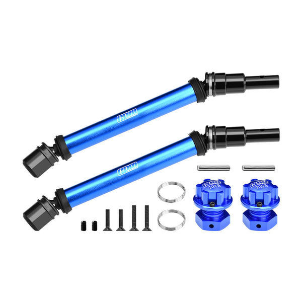 4140 Carbon Steel+Alloy Front Or Rear Adjustable CVD Drive Shaft With Wheel Hex & Wheel Nut 17mm For Arrma 1:10 KRATON 4S BLX-ARA102690 / OUTCAST 4S BLX-ARA102692 Upgrades - Blue