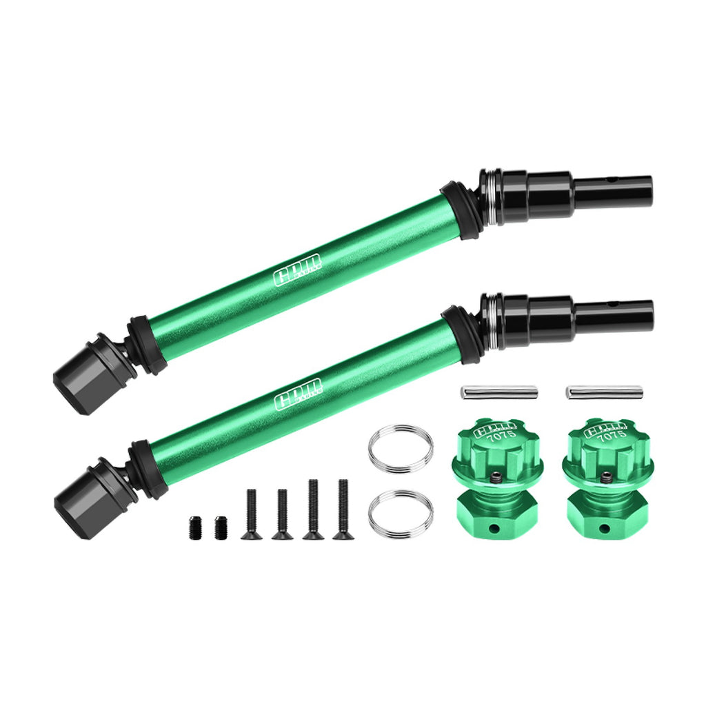 4140 Carbon Steel+Alloy Front Or Rear Adjustable CVD Drive Shaft With Wheel Hex & Wheel Nut 17mm For Arrma 1:10 KRATON 4S BLX-ARA102690 / OUTCAST 4S BLX-ARA102692 Upgrades - Green