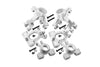 Arrma 1/10 KRATON 4S BLX Aluminum Front C-Hubs + Front & Rear Knuckle Arms - 20Pc Set Silver