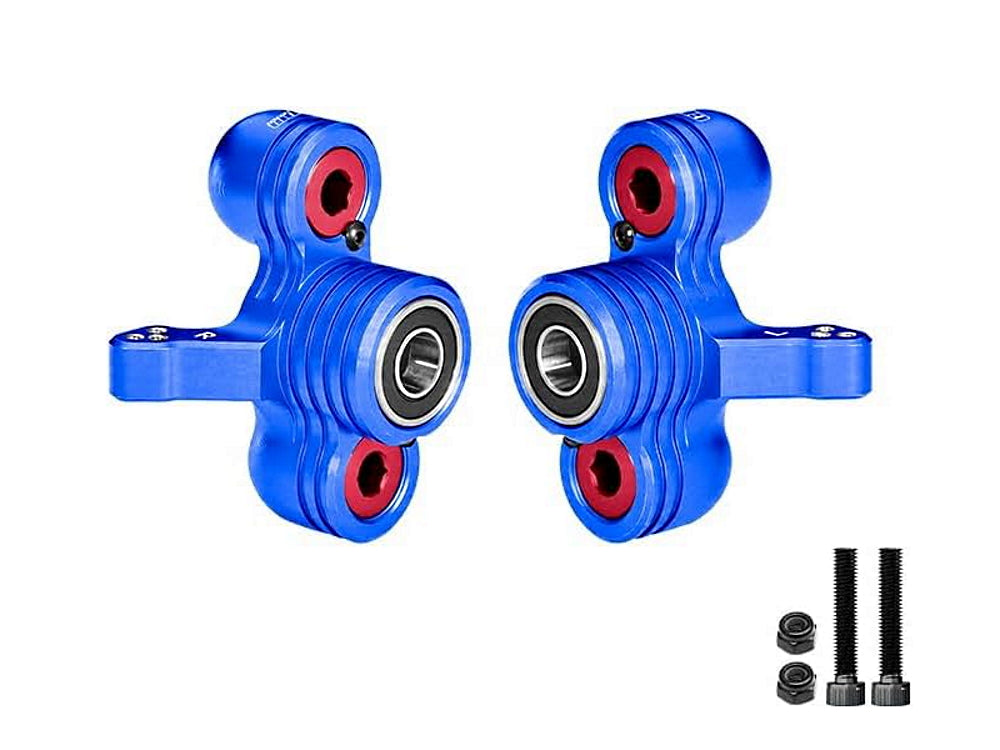 Aluminum 6061-T6 Alloy Front Steering Knuckles (Larger Bearings) For Arrma 1/5 Kraton 8S EXB Outcast 8S EXB - Blue