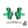 Aluminum 6061-T6 Alloy Front Steering Knuckles (Larger Bearings) For Arrma 1/5 Kraton 8S EXB Outcast 8S EXB - Green