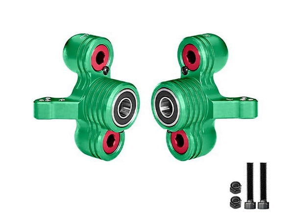 Aluminum 6061-T6 Alloy Front Steering Knuckles (Larger Bearings) For Arrma 1/5 Kraton 8S EXB Outcast 8S EXB - Green