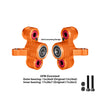 Aluminum 6061-T6 Alloy Front Steering Knuckles (Larger Bearings) For Arrma 1/5 Kraton 8S EXB Outcast 8S EXB - Orange