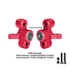 Aluminum 6061-T6 Alloy Front Steering Knuckles (Larger Bearings) For Arrma 1/5 Kraton 8S EXB Outcast 8S EXB - Red
