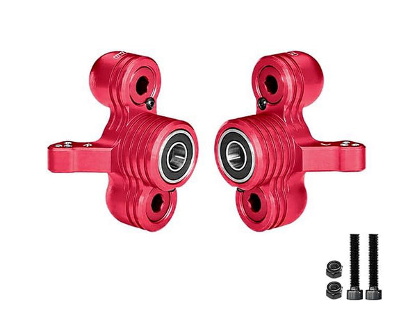 Aluminum 6061-T6 Alloy Front Steering Knuckles (Larger Bearings) For Arrma 1/5 Kraton 8S EXB Outcast 8S EXB - Red