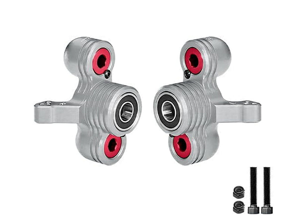Aluminum 6061-T6 Alloy Front Steering Knuckles (Larger Bearings) For Arrma 1/5 Kraton 8S EXB Outcast 8S EXB - Silver