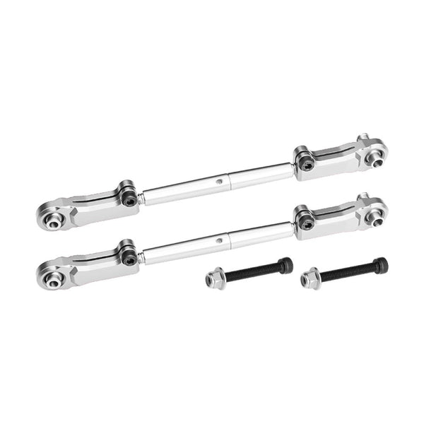 Aluminum Alloy 6061-T6+Stainless Steel Adjustable Rear Upper Arm Tie Rod For Arrma 1:5 KRATON 8S / OUTCAST 8S / KRATON EXB / OUTCAST EXB Upgrade Parts - Silver