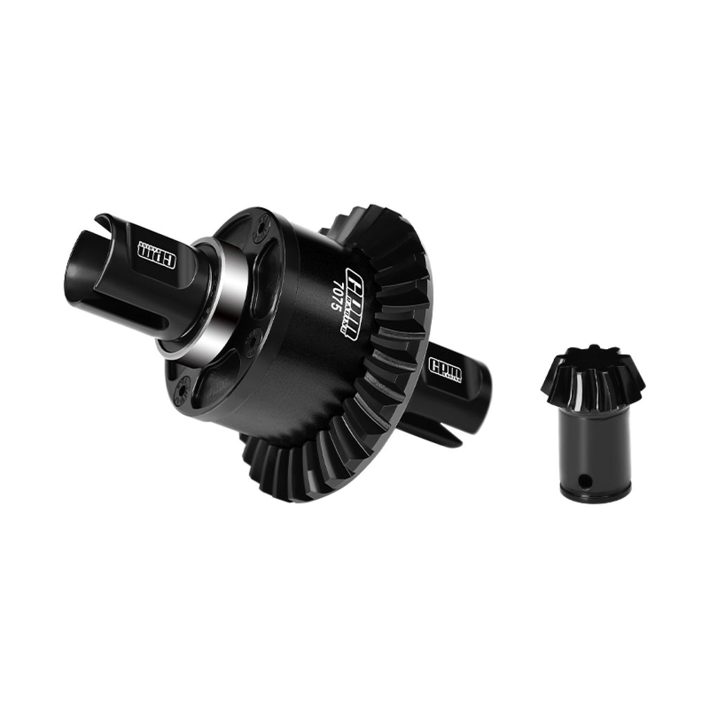 20Crintih Steel + Aluminum 7075 Alloy Front Or Rear Complete Differential 30/9T For Arrma 1:5 KRATON 8S EXB / OUTCAST 8S EXB - Black