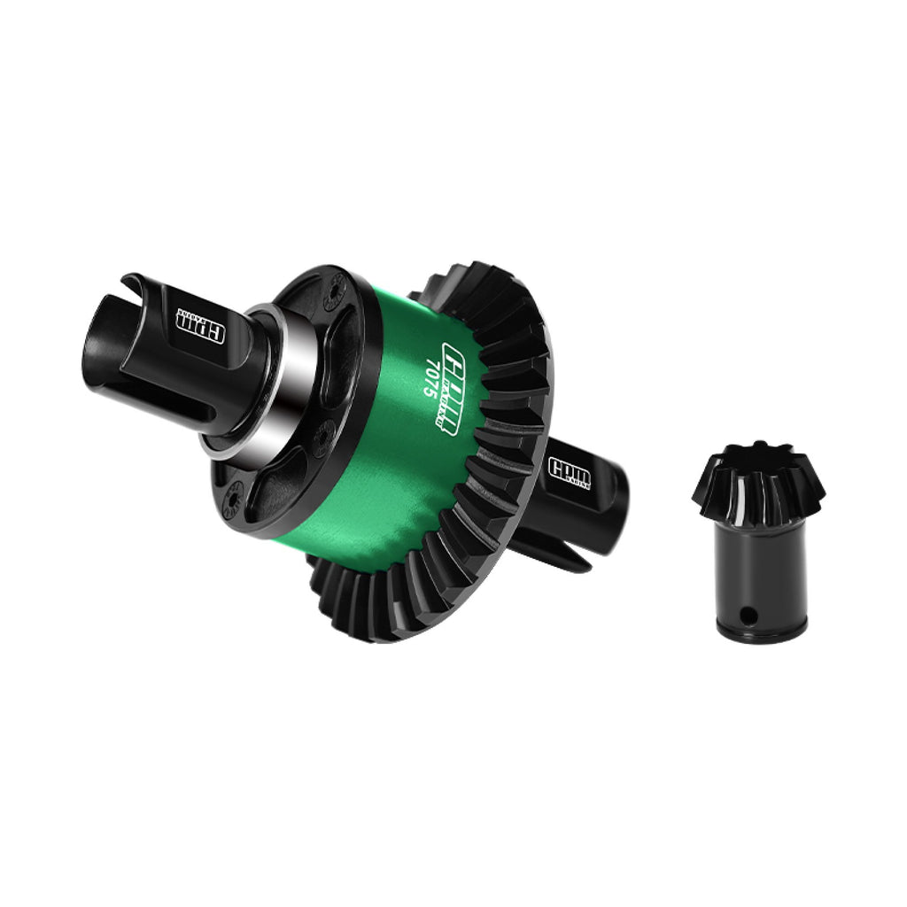 20Crintih Steel + Aluminum 7075 Alloy Front Or Rear Complete Differential 30/9T For Arrma 1:5 KRATON 8S EXB / OUTCAST 8S EXB - Green
