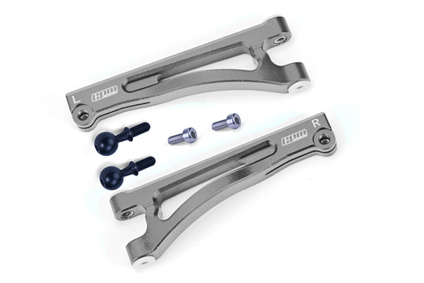 Arrma 1/7 Mojave 6S BLX Aluminum Front Upper Arms - 2Pc Set Gray Silver