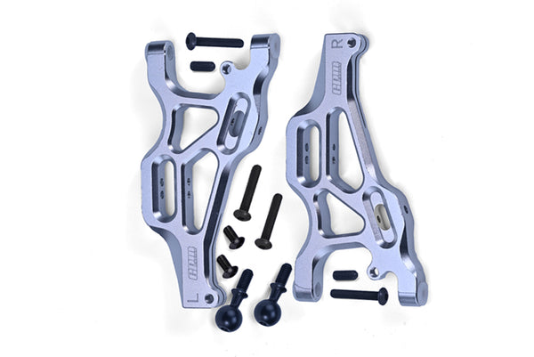 Arrma 1/7 Mojave 6S BLX Aluminum Front Lower Arms - 2Pc Set Silver