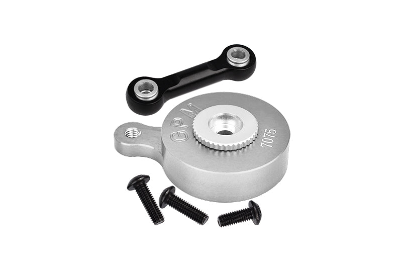 Aluminum 7075 Direct Mount Servo Saver (25T Spline) With Fix Link For Arrma 1:10 VORTEKS / SENTON / BIG ROCK / OUTCAST / GRANITE / KRATON / SENTON / 1:8 MOJAVE / VENDETTA / INFRACTION Upgrades - Silver