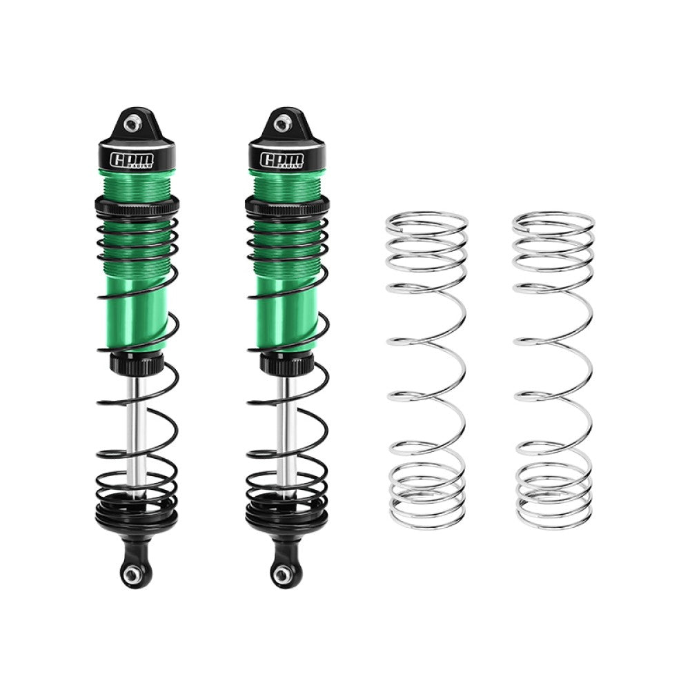 Aluminum 6061-T6 Alloy Progressive Spring Front Shock 132mm For Arrma 1/8 MOJAVE 4X4 4S BLX Desert Truck RTR-ARA4404 Upgrades - Green