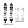 Aluminum 6061-T6 Alloy Progressive Spring Rear Shock 144mm For Arrma 1/8 MOJAVE 4X4 4S BLX Desert Truck RTR-ARA4404 Upgrades - Silver
