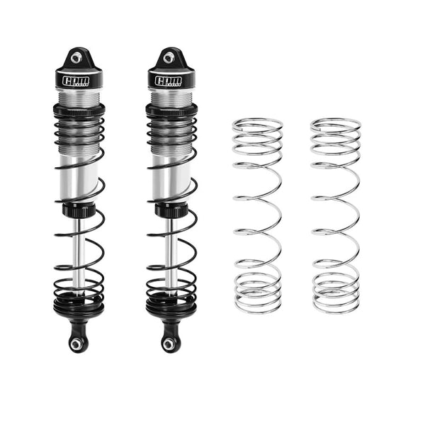 Aluminum 6061-T6 Alloy Progressive Spring Rear Shock 144mm For Arrma 1/8 MOJAVE 4X4 4S BLX Desert Truck RTR-ARA4404 Upgrades - Silver
