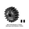 R/C Car Upgrade Parts : 40Cr Steel Motor Gear 18T (32 Pitch, Module 0.8mm, Motor Tooth Diameter 3.175mm, Tooth Surface Outer Diameter 15.8mm)