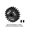 R/C Car Upgrade Parts : 40Cr Steel Motor Gear 21T (32 Pitch, Module 0.8mm, Motor Tooth Diameter 3.175mm, Tooth Surface Outer Diameter 18.4mm)