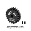 R/C Car Upgrade Parts : 40Cr Steel Motor Gear 22T (32 Pitch, Module 0.8mm, Motor Tooth Diameter 3.175mm, Tooth Surface Outer Diameter 19mm)