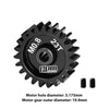 R/C Car Upgrade Parts : 40Cr Steel Motor Gear 23T (32 Pitch, Module 0.8mm, Motor Tooth Diameter 3.175mm, Tooth Surface Outer Diameter 19.9mm)