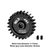 R/C Car Upgrade Parts : 40Cr Steel Motor Gear 24T (32 Pitch, Module 0.8mm, Motor Tooth Diameter 3.175mm, Tooth Surface Outer Diameter 20.6mm)