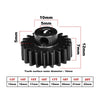 20Cr Steel Motor Gear 13T (Module:1.0mm, Motor Tooth Diameter: 5.0mm, Round Hole) Suitable for 1/8 scale models of ARRMA and TRAXXAS R/C Cars and Trucks