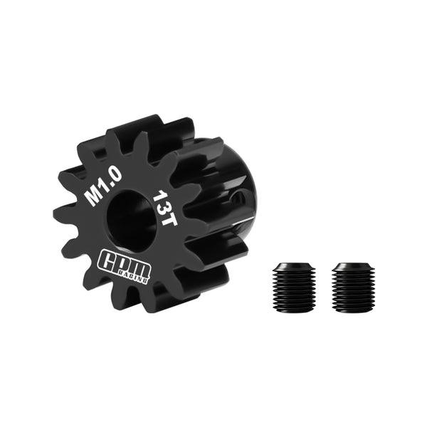 20Cr Steel Motor Gear 13T (Module:1.0mm, Motor Tooth Diameter: 5.0mm, Round Hole) Suitable for 1/8 scale models of ARRMA and TRAXXAS R/C Cars and Trucks