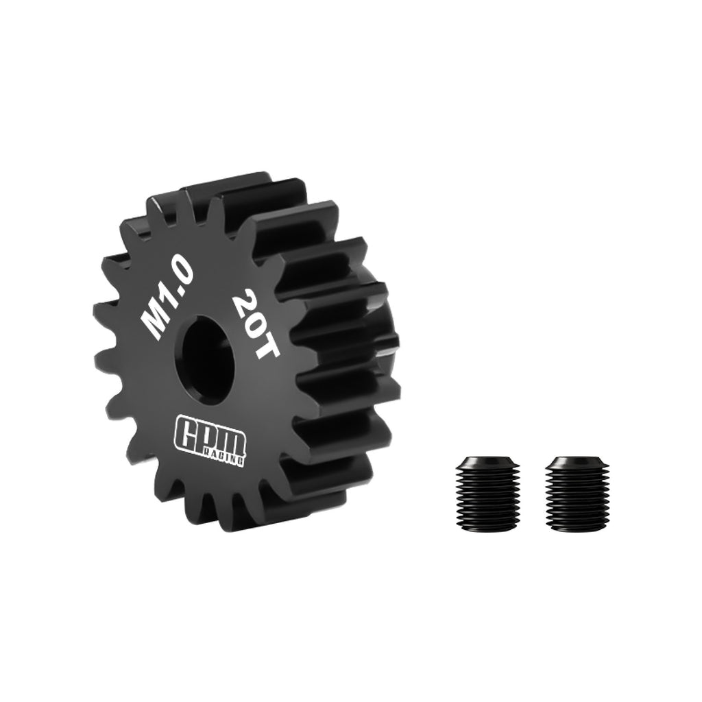 20Cr Steel Motor Gear 20T (Module:1.0mm, Motor Tooth Diameter: 5.0mm, Round Hole) Suitable for 1/8 scale models of ARRMA and TRAXXAS R/C Cars and Trucks