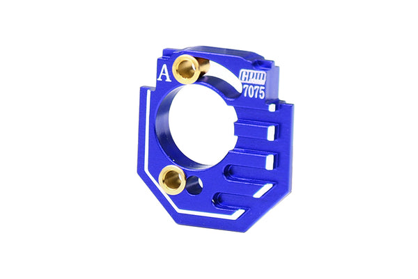 Aluminum 7075 Adjustable Motor Heatsink Mount For Arrma 1/18 GRANITE GROM MEGA 380 Brushed 4X4 Monster Truck ARA2102 Upgrade Parts - Blue