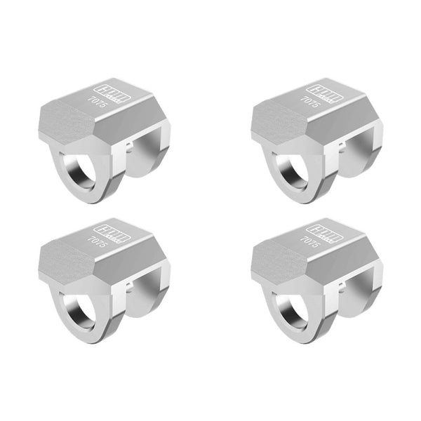 Aluminum 7075 Alloy Front & Rear Shock Cap Protector For Arrma 1:14 TYPHON GROM / 1:16 MOJAVE GROM / 1:18 GRANITE GROM Small-Scale Monster Truck Upgrades - Silver