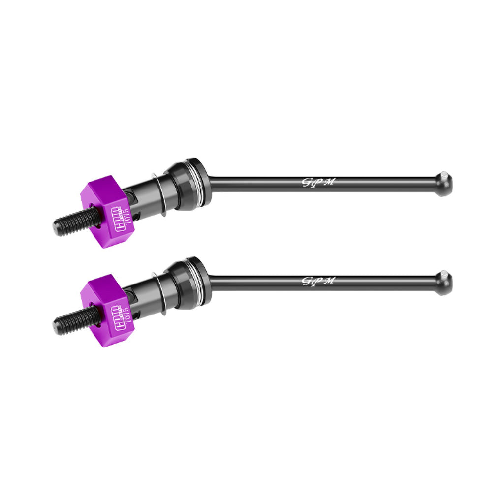 4140 Medium Carbon Steel Front Or Rear CVD Drive Shafts with Aluminum 7075 Wheel Hex for Arrma 1:18 4WD GRANITE GROM MEGA 380 BRUSHED-ARA2102 / TYPHON GROM MEGA 380 BRUSHED-ARA2106 Upgrades - Purple