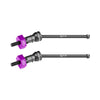 4140 Medium Carbon Steel Front Or Rear CVD Drive Shafts with Aluminum 7075 Wheel Hex for Arrma 1:18 4WD GRANITE GROM MEGA 380 BRUSHED-ARA2102 / TYPHON GROM MEGA 380 BRUSHED-ARA2106 Upgrades - Purple