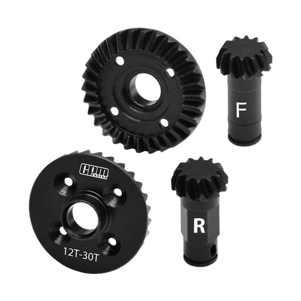 Medium Carbon Steel 30/12T Front And Rear Differential Gear Set For Arrma 1:18 GRANITE GROM / 1:16 MOJAVE GROM / 1:14 TYPHON GROM Upgrade Parts