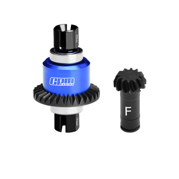 4140 Carbon Steel + 7075 Alloy Front Differential Gear Set 12/30T For Arrma 1:18 GRANITE GROM / 1:16 MOJAVE GROM / 1:14 TYPHON GROM - Blue