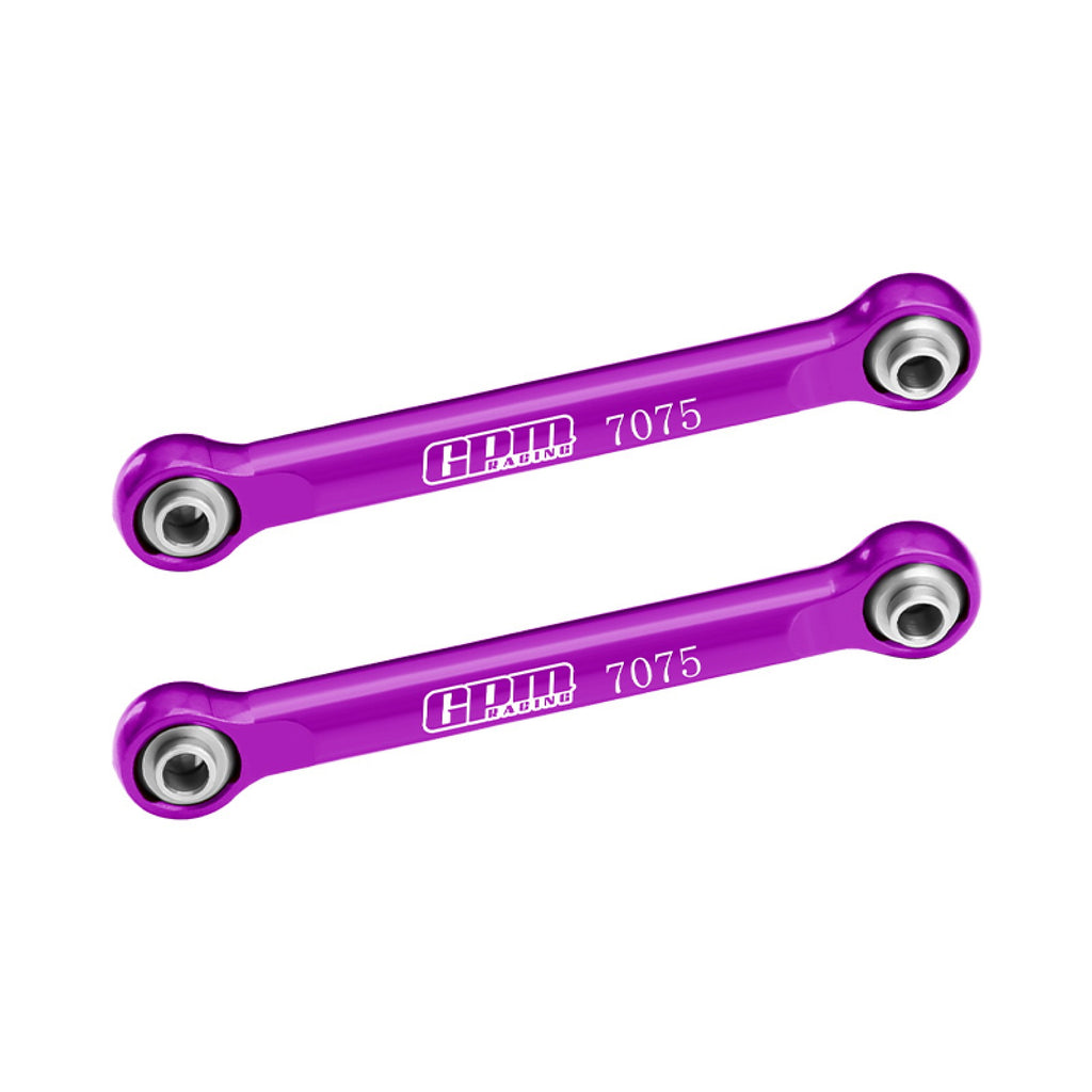 Aluminum Front Steering Links for Arrma 1/18 Granite GROM MEGA 380 Brushed 4X4 Monster Truck ARA2102 Upgrade Parts - Purple
