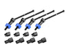 Aluminum 4140 Carbon Steel Front & Rear CVD Drive Shafts With Alloy 7075 Wheel Hex (Pins Thickened 2mm) For Arrma 1:18 GRANITE GROM / 1:14 TYPHON GROM Small Scale Buggy Upgrades - Blue