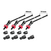 Aluminum 4140 Carbon Steel Front & Rear CVD Drive Shafts With Alloy 7075 Wheel Hex (Pins Thickened 2mm) For Arrma 1:18 GRANITE GROM / 1:14 TYPHON GROM Small Scale Buggy Upgrades - Red