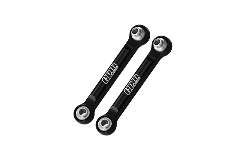 Aluminum 7075 Alloy Front Steering Link Rods For Arrma 1/14 MOJAVE GROM MEGA 380 BRUSHED 4X4 SMALL SCALE DESERT TRUCK RTR-ARA2104 Upgrades - Black