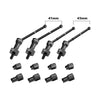 Aluminum 4140 Carbon Steel Front & Rear CVD Drive Shafts With Alloy 7075 Wheel Hex (Pins Thickened 2mm) For Arrma 1/16 MOJAVE GROM Desert Truck Upgrades - Black