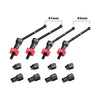 Aluminum 4140 Carbon Steel Front & Rear CVD Drive Shafts With Alloy 7075 Wheel Hex (Pins Thickened 2mm) For Arrma 1/16 MOJAVE GROM Desert Truck Upgrades - Red