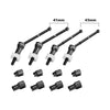 Aluminum 4140 Carbon Steel Front & Rear CVD Drive Shafts With Alloy 7075 Wheel Hex (Pins Thickened 2mm) For Arrma 1/16 MOJAVE GROM Desert Truck Upgrades - Silver