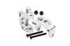 Aluminum 7075 Front C Hubs For Arrma 1/10 GORGON 4X2 Mega 550 Brushed Monster Truck-ARA3230 Upgrades - Silver