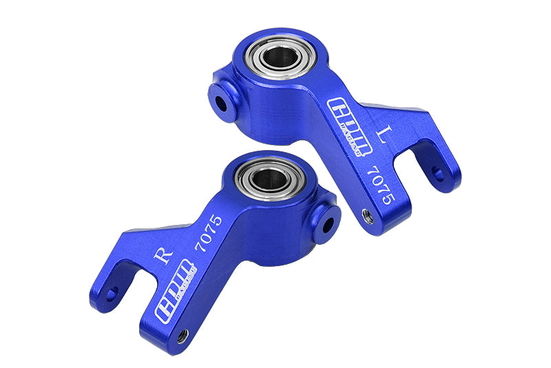 Aluminum 7075 Front Steering Block (Larger Inner Bearings) For Arrma 1/10 GORGON 4X2 Mega 550 Brushed Monster Truck-ARA3230 Upgrades - Blue