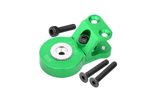 Aluminum 7075 Servo Saver Steering 23T With Built-In Spring For Arrma 1/10 GORGON 4X2 Mega 550 Brushed Monster Truck-ARA3230 Upgrade Parts - Green