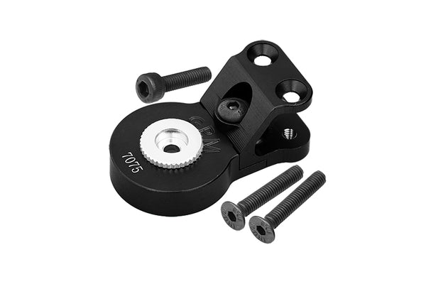 Aluminum 7075 Servo Saver Steering 25T With Built-In Spring For Arrma 1/10 GORGON 4X2 Mega 550 Brushed Monster Truck-ARA3230 Upgrades - Black