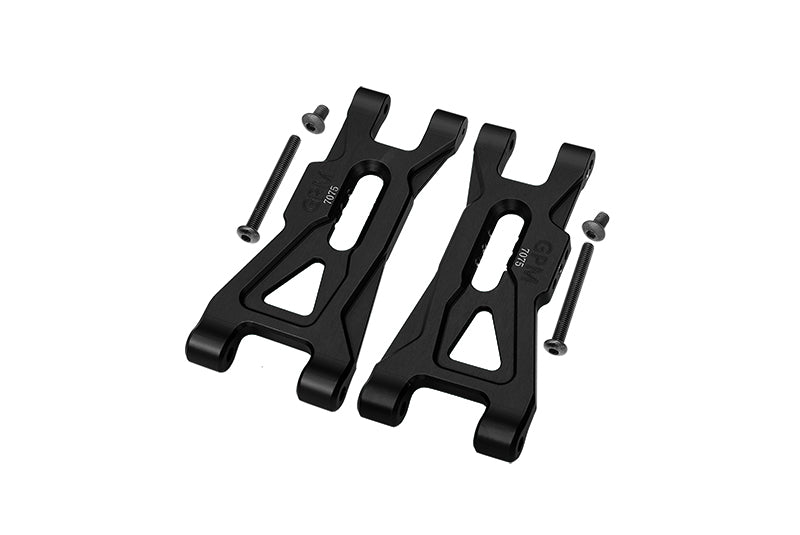 Aluminum 7075 Front Lower Suspension Arms For Arrma 1/10 GORGON 4X2 Mega 550 Brushed Monster Truck-ARA3230 - Black